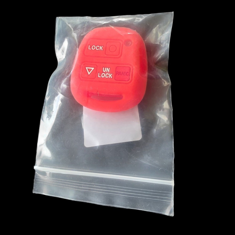 Silicone Key Fob Cover For Toyota Keyless Entry Remote Red Anti-Slip